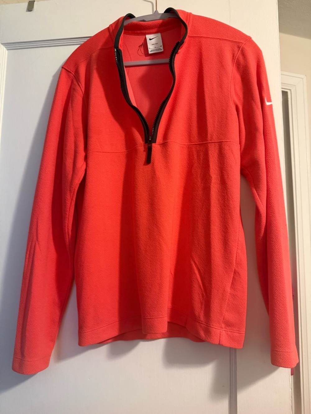 Nike Women's Coral Quarter-Zip Pullover Sweater